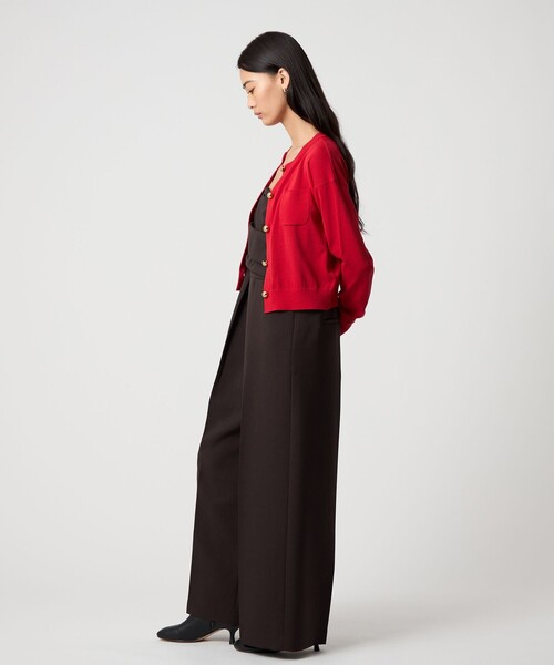 EMMEL REFINES(エメルリファインズ)の「<EMMEL REFINES>EM HW ボタンポケット ミニ カーディガン(カーディガン/ボレロ・レディース・ケリーグリーン/レッド/ブラック・FREE)」の10枚目の写真