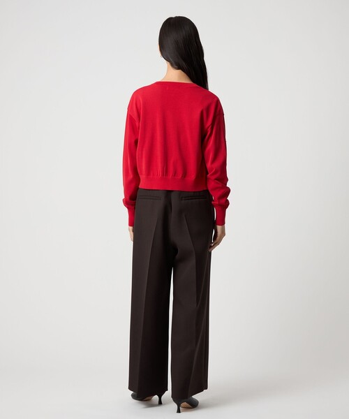 EMMEL REFINES(エメルリファインズ)の「<EMMEL REFINES>EM HW ボタンポケット ミニ カーディガン(カーディガン/ボレロ・レディース・ケリーグリーン/レッド/ブラック・FREE)」の11枚目の写真