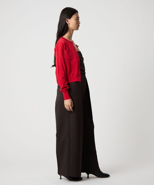 EMMEL REFINES(エメルリファインズ)の「<EMMEL REFINES>EM HW ボタンポケット ミニ カーディガン(カーディガン/ボレロ・レディース・ケリーグリーン/レッド/ブラック・FREE)」の12枚目の写真