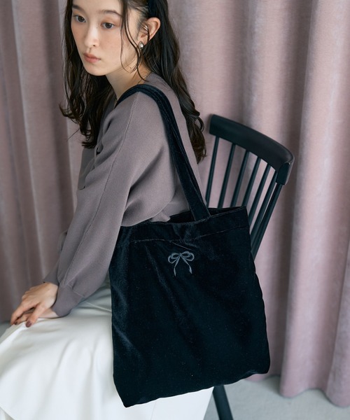 セール】【WEB限定】ベロアトートバッグ（トートバッグ）｜earth