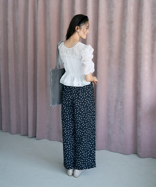 earth music&ecology(アースミュージックアンドエコロジー)の「【WEB限定】ベロアトートバッグ(トートバッグ・レディース・ピンク/ミント/アイボリー/ブラック/グレー・FREE)」の9枚目の写真