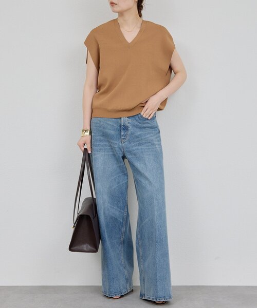 GALLARDAGALANTE（ガリャルダガランテ）の「Vフレンチニット（ベスト・レディース・ブラック/キャメル・FREE）」の14枚目の写真