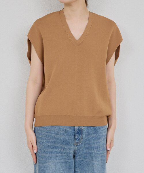 GALLARDAGALANTE（ガリャルダガランテ）の「Vフレンチニット（ベスト・レディース・ブラック/キャメル・FREE）」の18枚目の写真