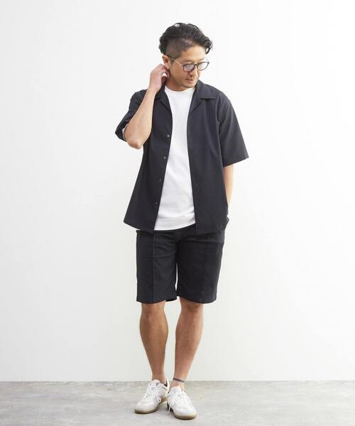 MEN'S MELROSE（メンズメルローズ）の「DOTAIRサッカーオープンカラーシャツ | ストレッチ / 防シワ（シャツ/ブラウス・メンズ・ネイビー/カーキ・2/4/3）」の10枚目の写真