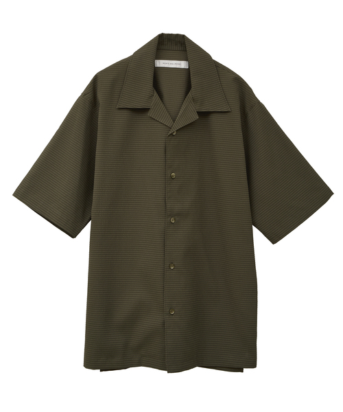 MEN'S MELROSE（メンズメルローズ）の「DOTAIRサッカーオープンカラーシャツ | ストレッチ / 防シワ（シャツ/ブラウス・メンズ・ネイビー/カーキ・2/4/3）」の12枚目の写真