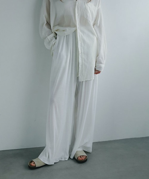 ETRE TOKYO(エトレトウキョウ)の「【再入荷!】エアリーカットセミワイドパンツ(その他パンツ・レディース・ホワイト/ブラック・S/M)」の22枚目の写真