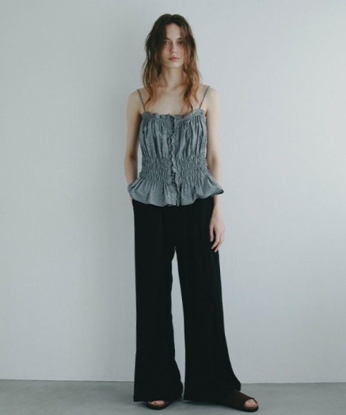 ETRE TOKYO(エトレトウキョウ)の「【再入荷!】エアリーカットセミワイドパンツ(その他パンツ・レディース・ホワイト/ブラック・S/M)」の16枚目の写真