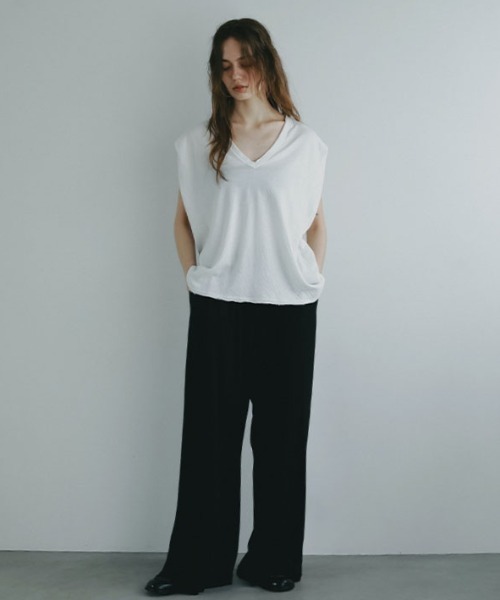 ETRE TOKYO(エトレトウキョウ)の「【再入荷!】エアリーカットセミワイドパンツ(その他パンツ・レディース・ホワイト/ブラック・S/M)」の19枚目の写真