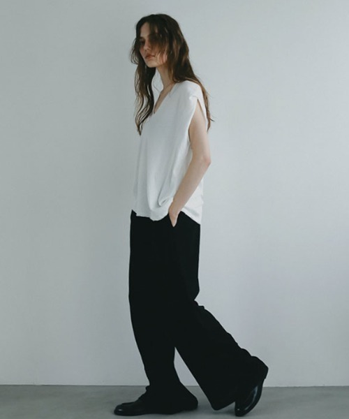 ETRE TOKYO(エトレトウキョウ)の「【再入荷!】エアリーカットセミワイドパンツ(その他パンツ・レディース・ホワイト/ブラック・S/M)」の20枚目の写真