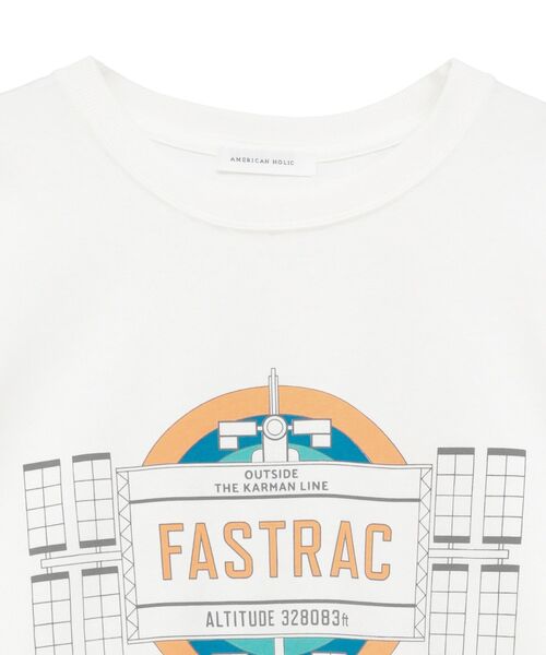 AMERICAN HOLIC(アメリカンホリック)の「スペースプリントTシャツ(Tシャツ/カットソー・レディース・グリーン/チャコールグレー/オフホワイト・FREE)」の21枚目の写真