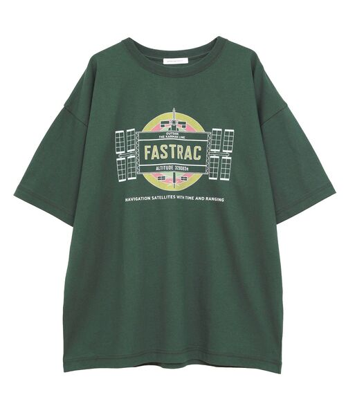 AMERICAN HOLIC(アメリカンホリック)の「スペースプリントTシャツ(Tシャツ/カットソー・レディース・グリーン/チャコールグレー/オフホワイト・FREE)」の19枚目の写真