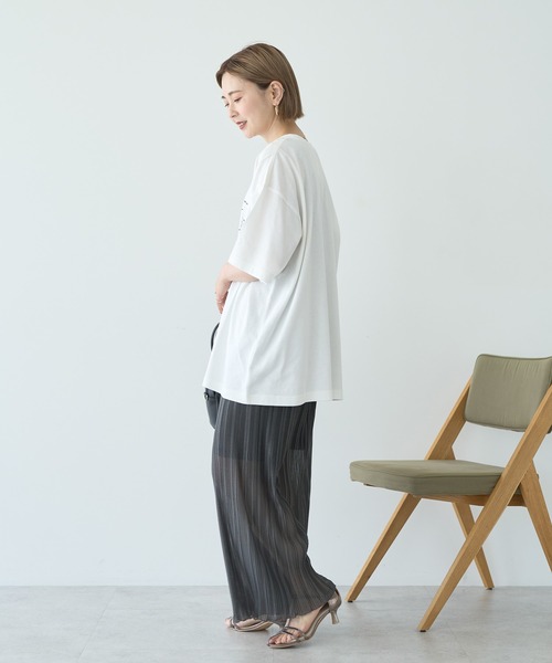 AMERICAN HOLIC(アメリカンホリック)の「スペースプリントTシャツ(Tシャツ/カットソー・レディース・グリーン/チャコールグレー/オフホワイト・FREE)」の12枚目の写真
