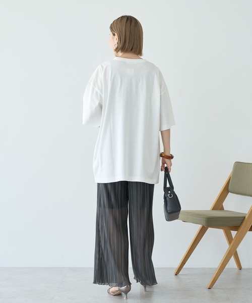 AMERICAN HOLIC(アメリカンホリック)の「スペースプリントTシャツ(Tシャツ/カットソー・レディース・グリーン/チャコールグレー/オフホワイト・FREE)」の13枚目の写真