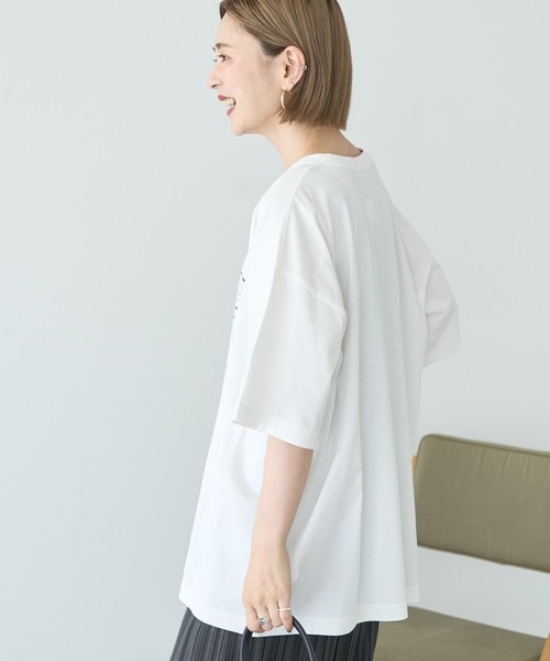 AMERICAN HOLIC(アメリカンホリック)の「スペースプリントTシャツ(Tシャツ/カットソー・レディース・グリーン/チャコールグレー/オフホワイト・FREE)」の15枚目の写真