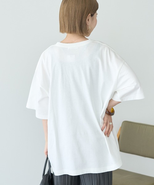 AMERICAN HOLIC(アメリカンホリック)の「スペースプリントTシャツ(Tシャツ/カットソー・レディース・グリーン/チャコールグレー/オフホワイト・FREE)」の16枚目の写真