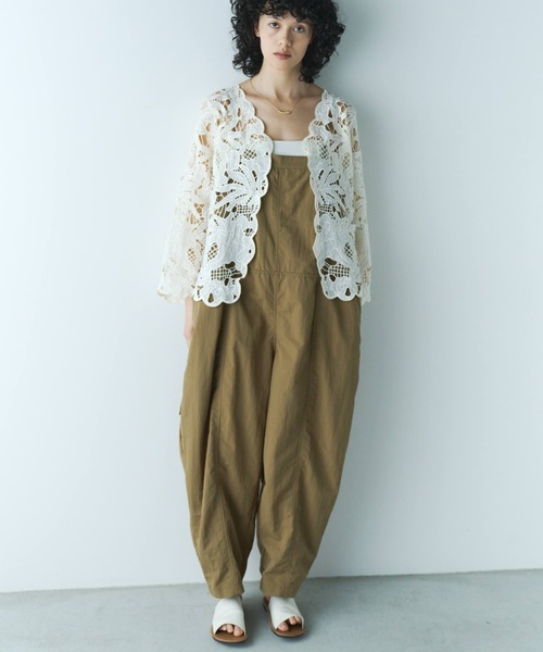 Libra Cue（リブラ キュー）の「フラワーレースカーディガンブラウス（シャツ/ブラウス・レディース・アイボリー/ブラック・FREE）」の12枚目の写真