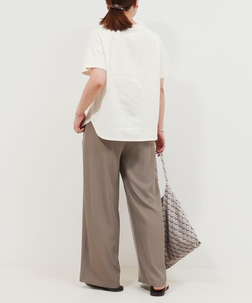 MICO COULIER(ミコクリエ)の「ジャージーピンタックプルオーバー(Tシャツ/カットソー・レディース・ブラック/キナリ/ブラウン・38)」の8枚目の写真