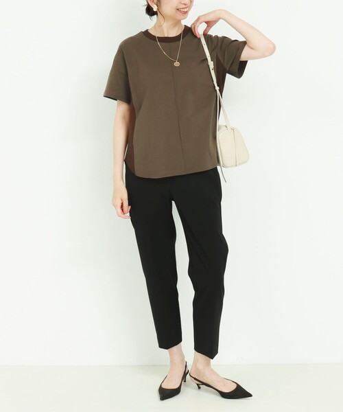 MICO COULIER(ミコクリエ)の「ジャージーピンタックプルオーバー(Tシャツ/カットソー・レディース・ブラック/キナリ/ブラウン・38)」の10枚目の写真