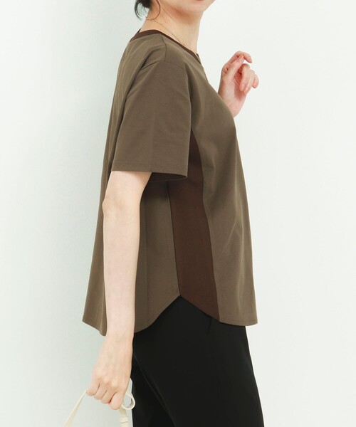 MICO COULIER(ミコクリエ)の「ジャージーピンタックプルオーバー(Tシャツ/カットソー・レディース・ブラック/キナリ/ブラウン・38)」の14枚目の写真