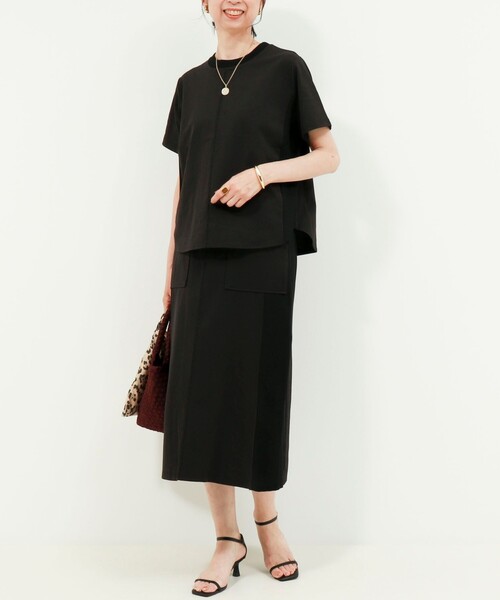 MICO COULIER(ミコクリエ)の「ジャージーピンタックプルオーバー(Tシャツ/カットソー・レディース・ブラック/キナリ/ブラウン・38)」の18枚目の写真