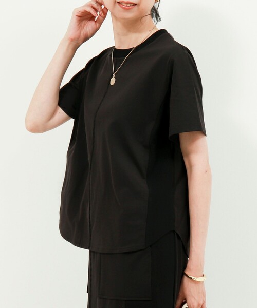 MICO COULIER(ミコクリエ)の「ジャージーピンタックプルオーバー(Tシャツ/カットソー・レディース・ブラック/キナリ/ブラウン・38)」の19枚目の写真