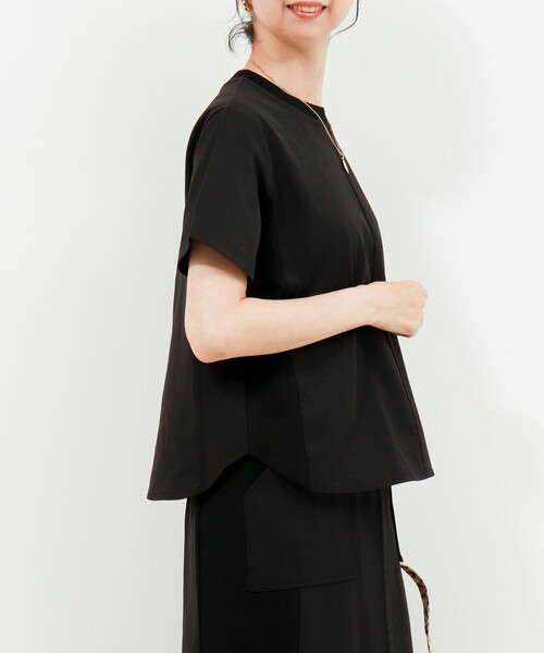 MICO COULIER(ミコクリエ)の「ジャージーピンタックプルオーバー(Tシャツ/カットソー・レディース・ブラック/キナリ/ブラウン・38)」の22枚目の写真