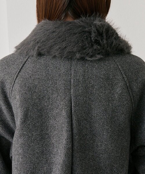 セール】ファーティペットミドル丈コート（ステンカラーコート