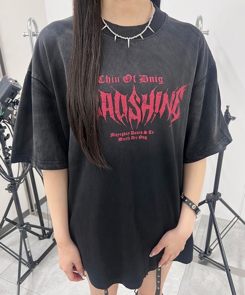 Figments（フィグメンツ）の「パンクロゴビッグＴ（Tシャツ/カットソー・レディース・ブラック/ホワイト・FREE）」の2枚目の写真