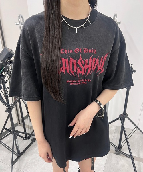 Figments（フィグメンツ）の「パンクロゴビッグＴ（Tシャツ/カットソー・レディース・ブラック/ホワイト・FREE）」の6枚目の写真