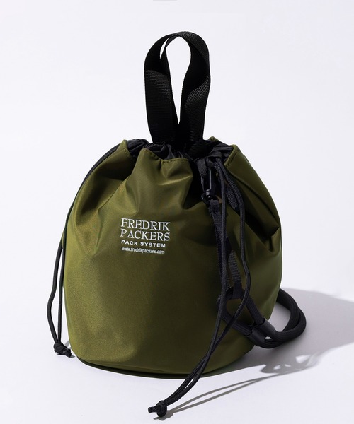 FREDRIK PACKERS（フレドリックパッカーズ）の「【FREDRIK PACKERS】≪別注≫TT CANDY SHOULDER　/　キャンディーショルダー　巾着バッグ　手提げ（ショルダーバッグ・レディース・グレー/ブラック/ブラック系その他2/オリーブ/ブラック系1・FREE）」の5枚目の写真