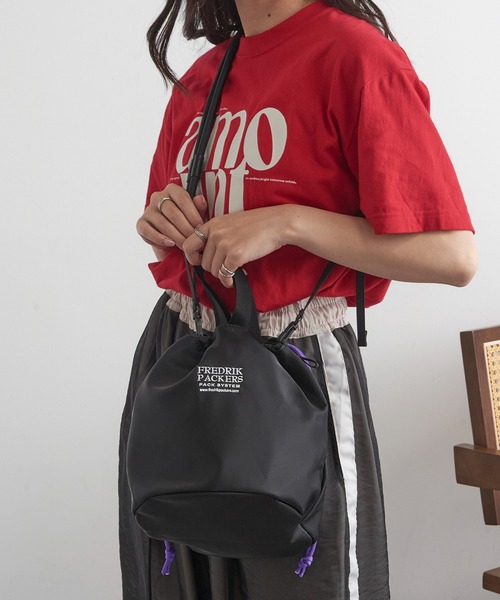 FREDRIK PACKERS（フレドリックパッカーズ）の「【FREDRIK PACKERS】≪別注≫TT CANDY SHOULDER　/　キャンディーショルダー　巾着バッグ　手提げ（ショルダーバッグ・レディース・グレー/ブラック/ブラック系その他2/オリーブ/ブラック系1・FREE）」の20枚目の写真