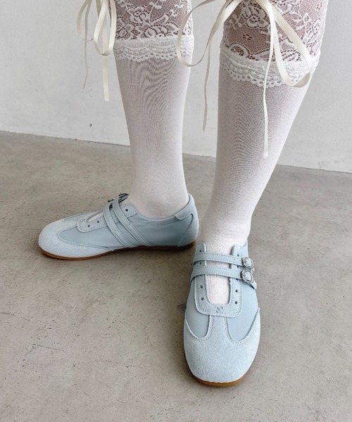 Loueme(ルエム)の「ダブルストラップバレエスニーカー(スニーカー・レディース・ピンク/アイボリー/ライトブルー・23.5cm/24.5cm)」の13枚目の写真