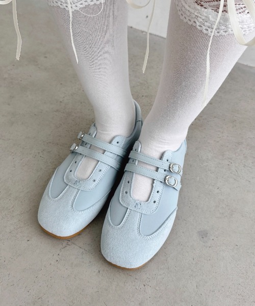Loueme(ルエム)の「ダブルストラップバレエスニーカー(スニーカー・レディース・ピンク/アイボリー/ライトブルー・23.5cm/24.5cm)」の12枚目の写真