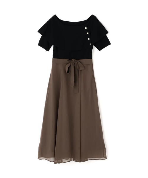 PROPORTION BODY DRESSING(プロポーションボディドレッシング)の「ケープ風ニットドッキングワンピース / 1215240803(ワンピース・レディース・ブルー/ブラウン/ホワイト系その他・MEDIUM/SMALL)」の4枚目の写真