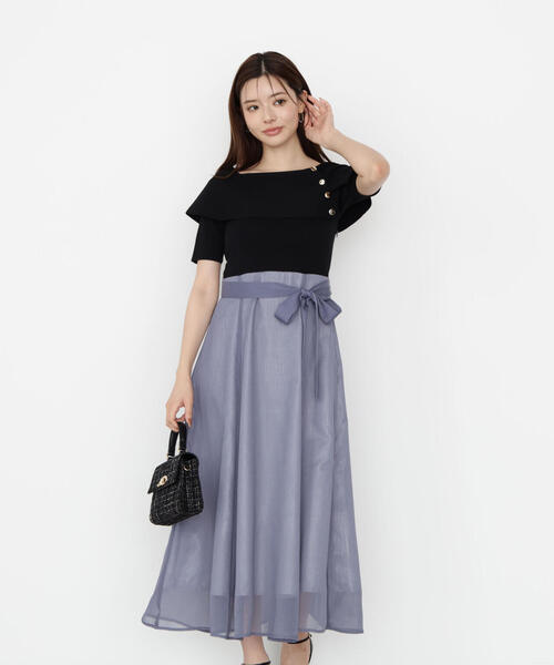 PROPORTION BODY DRESSING(プロポーションボディドレッシング)の「ケープ風ニットドッキングワンピース / 1215240803(ワンピース・レディース・ブルー/ブラウン/ホワイト系その他・MEDIUM/SMALL)」の13枚目の写真