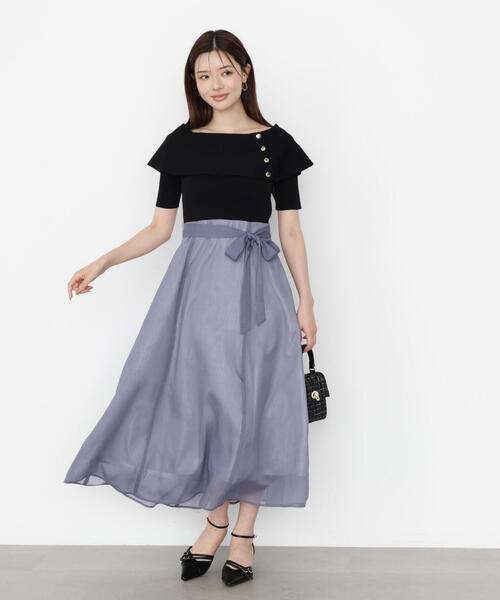 PROPORTION BODY DRESSING(プロポーションボディドレッシング)の「ケープ風ニットドッキングワンピース / 1215240803(ワンピース・レディース・ブルー/ブラウン/ホワイト系その他・MEDIUM/SMALL)」の17枚目の写真