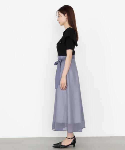 PROPORTION BODY DRESSING(プロポーションボディドレッシング)の「ケープ風ニットドッキングワンピース / 1215240803(ワンピース・レディース・ブルー/ブラウン/ホワイト系その他・MEDIUM/SMALL)」の19枚目の写真