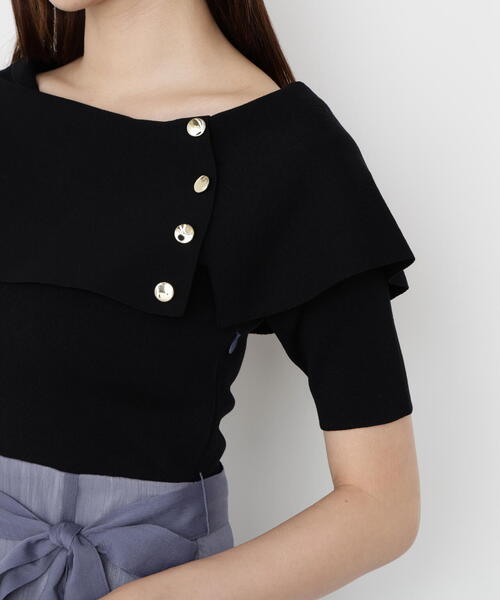 PROPORTION BODY DRESSING(プロポーションボディドレッシング)の「ケープ風ニットドッキングワンピース / 1215240803(ワンピース・レディース・ブルー/ブラウン/ホワイト系その他・MEDIUM/SMALL)」の22枚目の写真