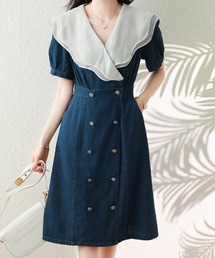 GIOVANE SAN MARTINO ワンピース フリル ネイビー GIOVANE SAN MARTINO ワンピース フリル ネイビー - メルカリ