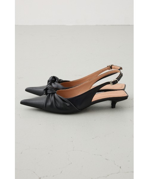 crie conforto（クリーコンフォルト）の「ビックリボンバックストラップパンプス　靴（パンプス・レディース・ライトブルー/ブラック・SMALL/MEDIUM/LARGE/LL）」の5枚目の写真