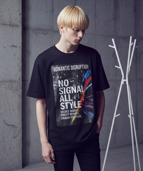 BROTHERHOOD(ブラザーフッド)の「【ROMANTIC DISRUPTION】No Signal All Style Tee(Tシャツ/カットソー・メンズ・ブラック・LARGE)」の1枚目の写真