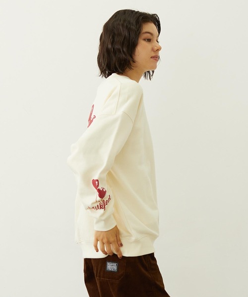 MILKFED.(ミルクフェド)の「HEART BALLOON SWEAT TOP(スウェット・レディース・オフホワイト/ネイビー/チャコール・M/L)」の12枚目の写真
