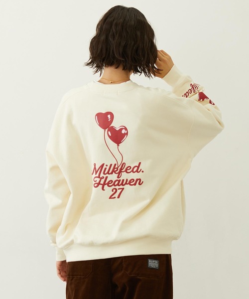 MILKFED.(ミルクフェド)の「HEART BALLOON SWEAT TOP(スウェット・レディース・オフホワイト/ネイビー/チャコール・M/L)」の13枚目の写真