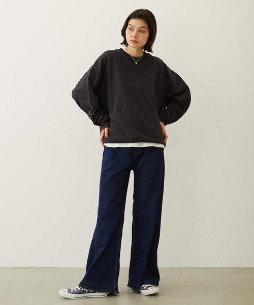 MILKFED.(ミルクフェド)の「HEART BALLOON SWEAT TOP(スウェット・レディース・オフホワイト/ネイビー/チャコール・M/L)」の22枚目の写真