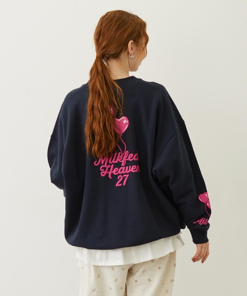 MILKFED.(ミルクフェド)の「HEART BALLOON SWEAT TOP(スウェット・レディース・オフホワイト/ネイビー/チャコール・M/L)」の5枚目の写真