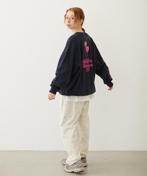 MILKFED.(ミルクフェド)の「HEART BALLOON SWEAT TOP(スウェット・レディース・オフホワイト/ネイビー/チャコール・M/L)」の9枚目の写真