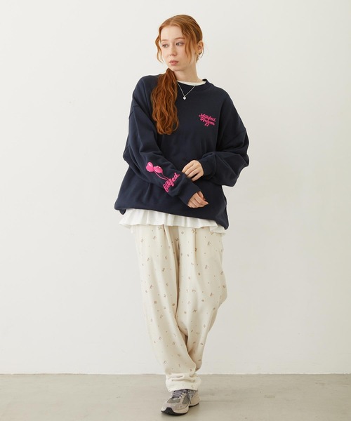 MILKFED.(ミルクフェド)の「HEART BALLOON SWEAT TOP(スウェット・レディース・オフホワイト/ネイビー/チャコール・M/L)」の10枚目の写真