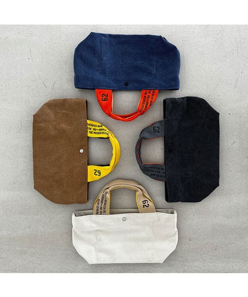 WEEKEND(ER)（ウィークエンダー）の「【WEEKEND(ER)】FADE CANVAS DRIVE TOTE（トートバッグ・メンズ・ネイビー/ブラウン/ナチュラル/ブラック・FREE）」の14枚目の写真