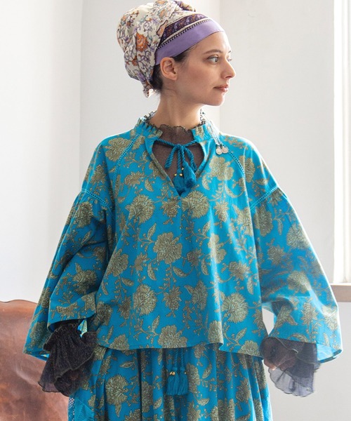 チャイハネ（チャイハネ）の「【チャイハネ】アログレトップス（その他トップス・レディース・ホワイト/ネイビー/カーキ/オレンジ/レッド/ターコイズブルー・FREE）」の4枚目の写真