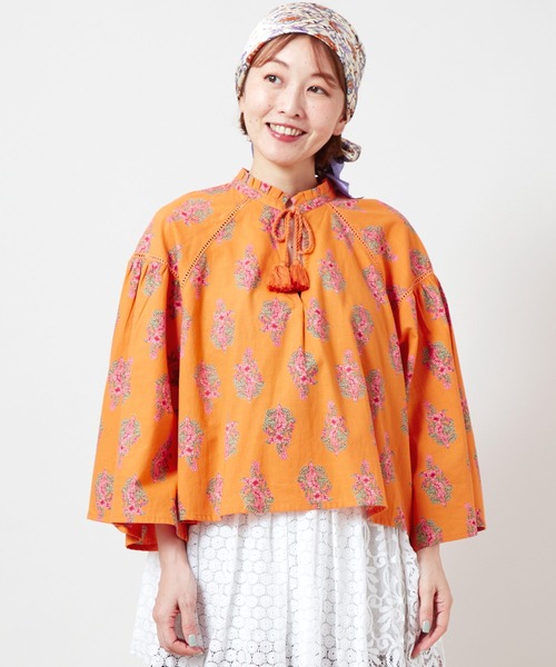 チャイハネ（チャイハネ）の「【チャイハネ】アログレトップス（その他トップス・レディース・ホワイト/ネイビー/カーキ/オレンジ/レッド/ターコイズブルー・FREE）」の6枚目の写真